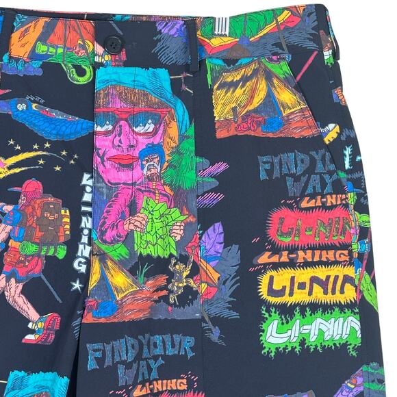 Li-Ning x Chinatown Market Shooting Stars Tech Shorts Mens XL Graphic Streetwear - Picture 2 of 6